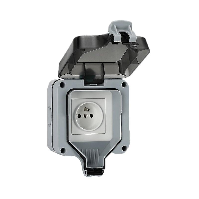 IP66 outdoor splashproof single row pluggable box rainproof waterproof outdoor socket, one hole