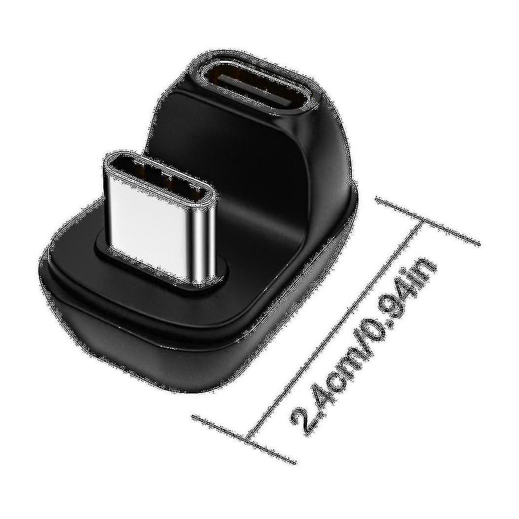 Right Angle Type C Adapter Type C To Type C Connector Male To Female High Speed Fast Charge 40gbp/s