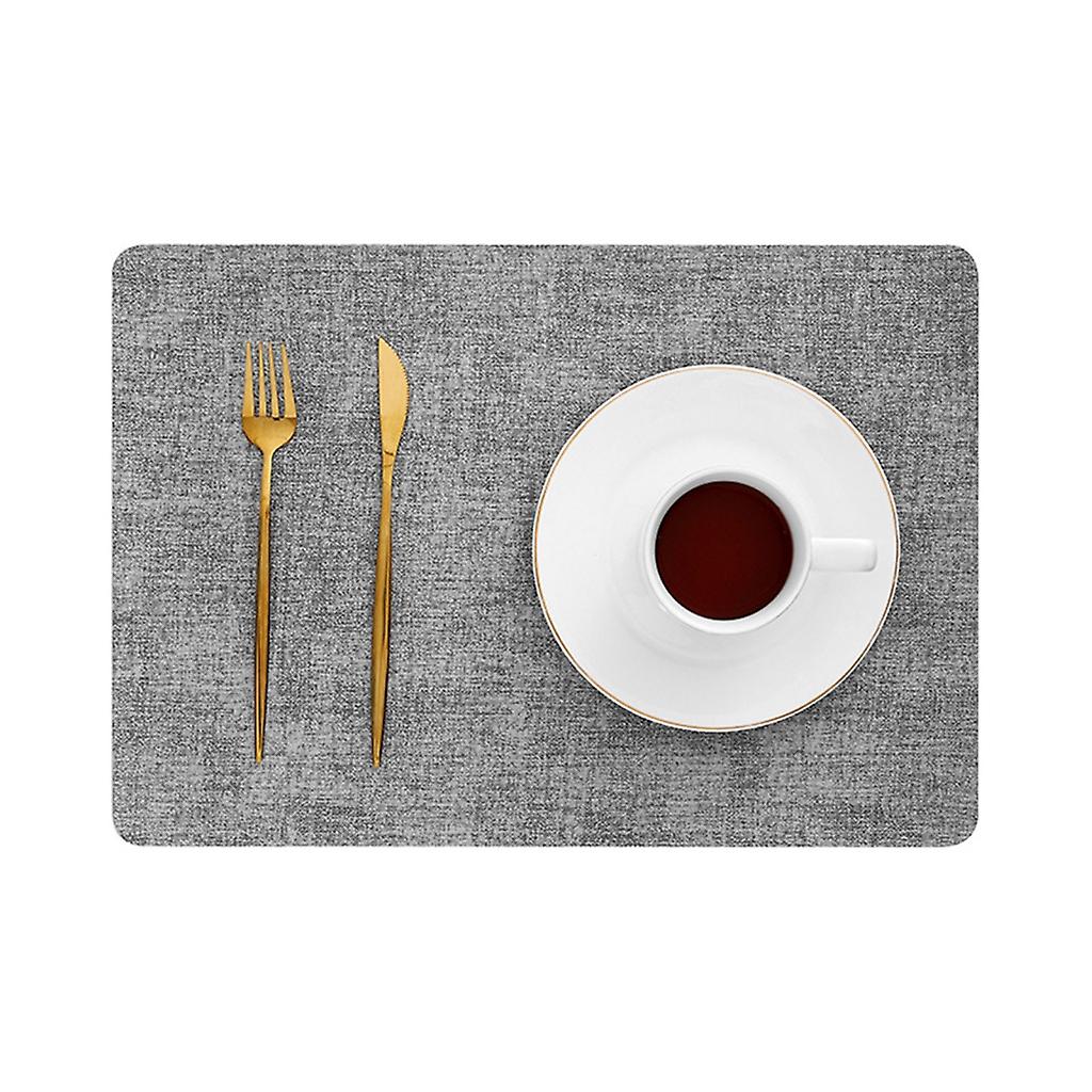 Leather Placemats Dining Table Mat Waterproof Wipeable Insulated Placemat