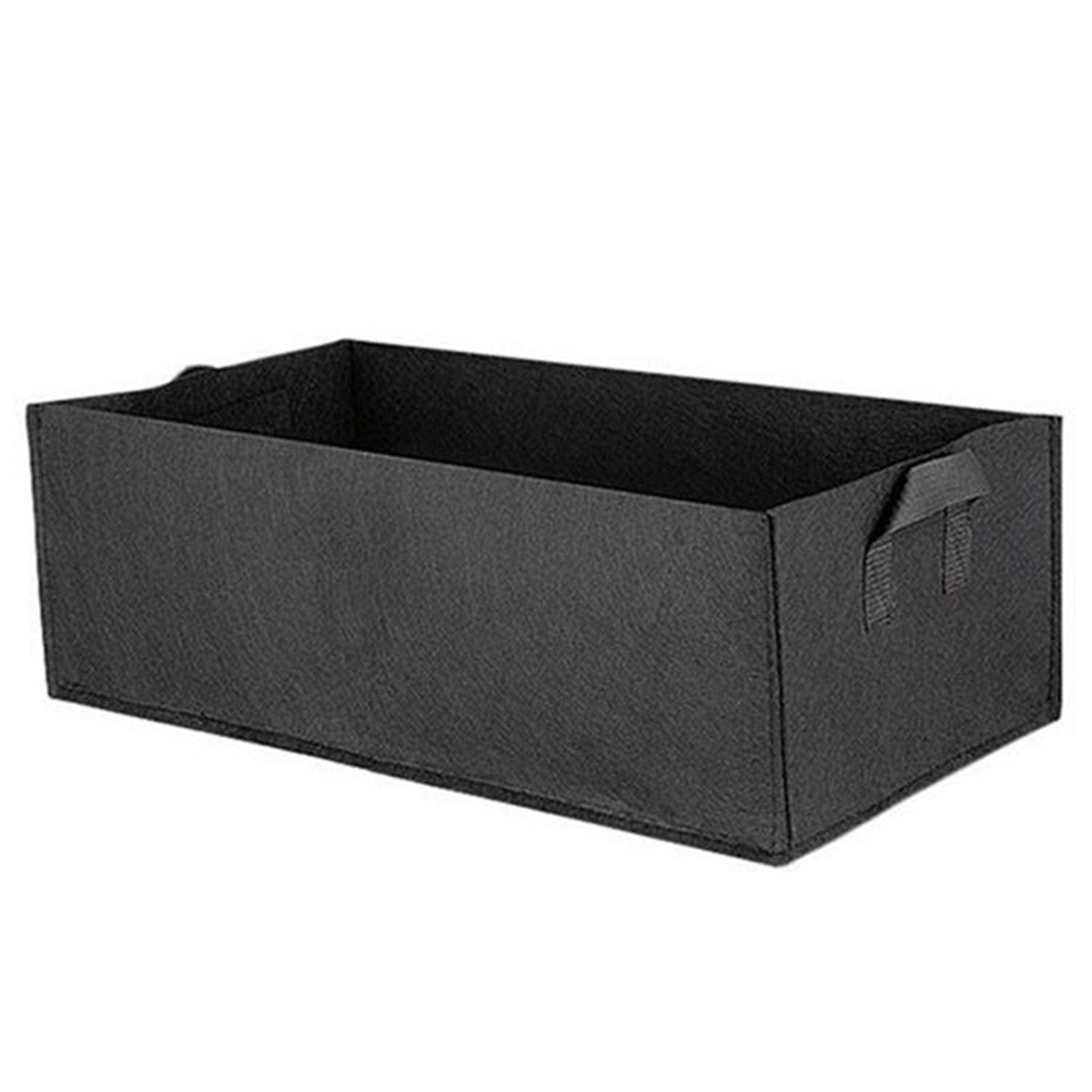 Portable Garden Felt Grow Bags Solid Color Square Shape Planting Bags For Outdoor Balcony Courtyard