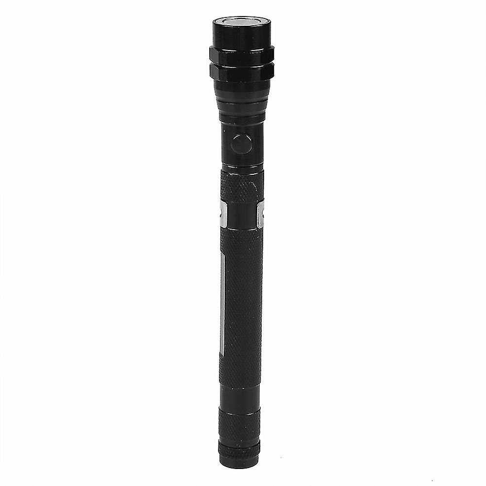 Multi function Mini Flexible Telescopic Mini Flashlightlight Rotatable Torch with Magnetic End(Black)