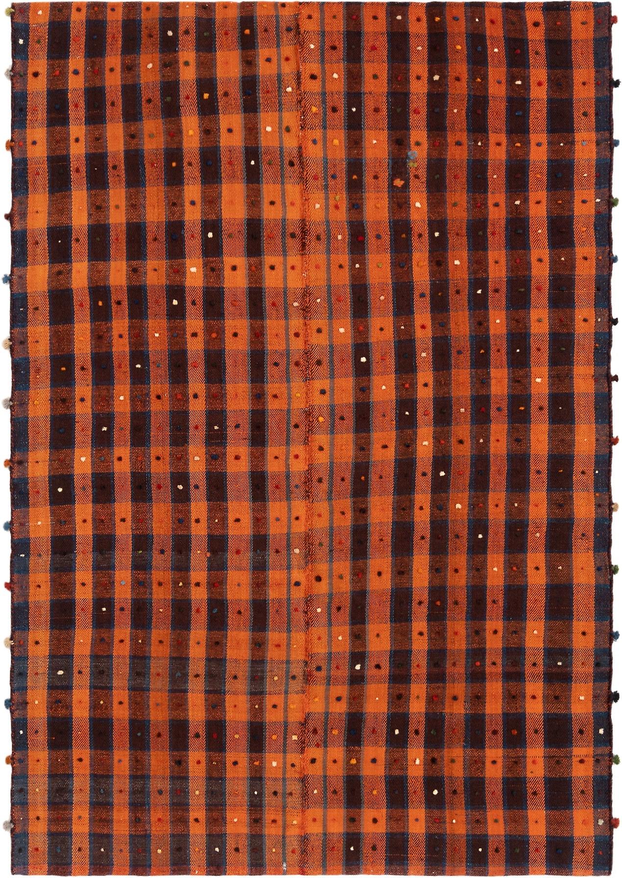 Hadorn Jajim old 160x232 配橙色手工编织中亚地毯