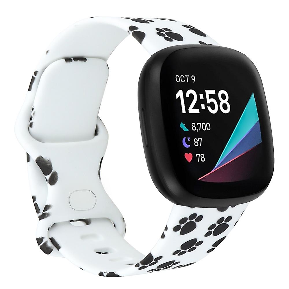 For Fitbit Versa 3 Printing Watchband, Size:L