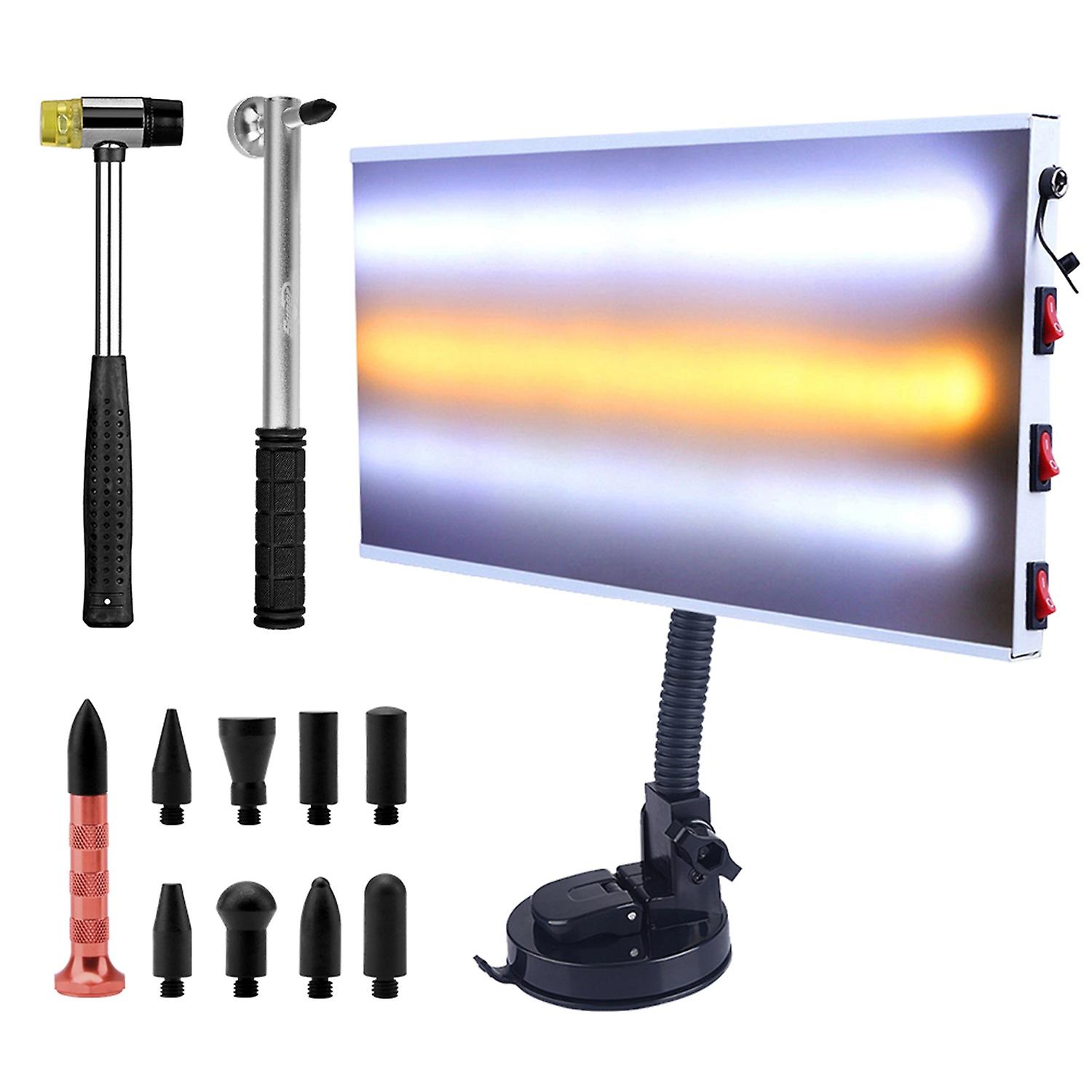 Paintless Dent Repair Kit, LED Paintless Dent Repair Light Board με Dent Επισκευή Hammer Rubber Hamm