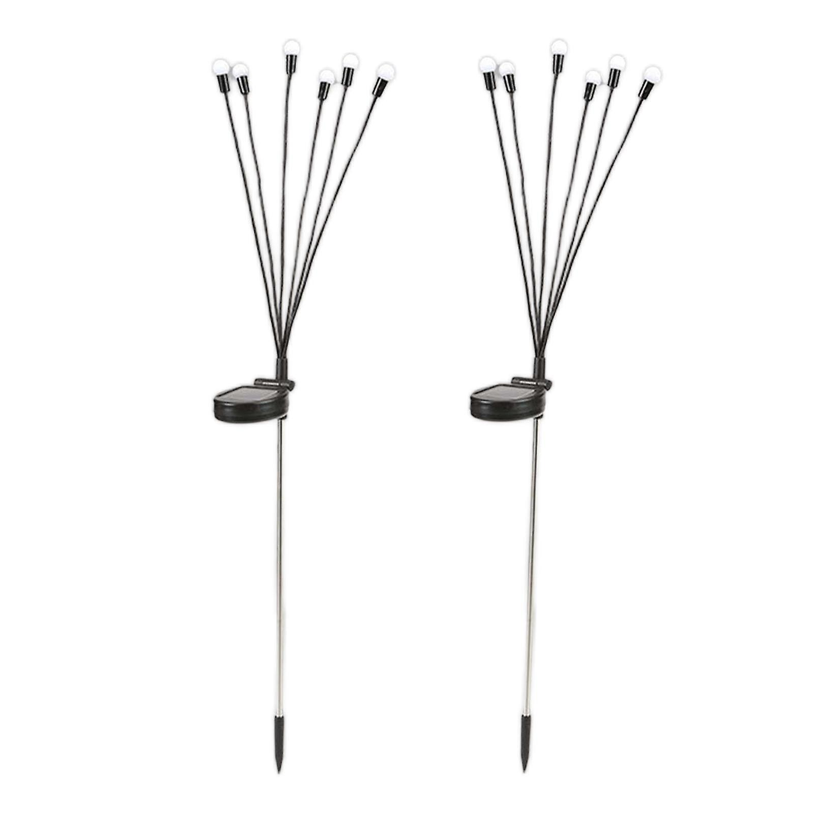 2 Pieces Solar Powered Lights Solar Charging for Backyard Sidewalks