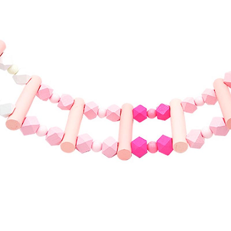 Bird Ladder Bridge Hanging Wooden Parrot Swing Bridge for Bird Macaws Cockatiels Parakeets African Grey Pink (18.5in) 