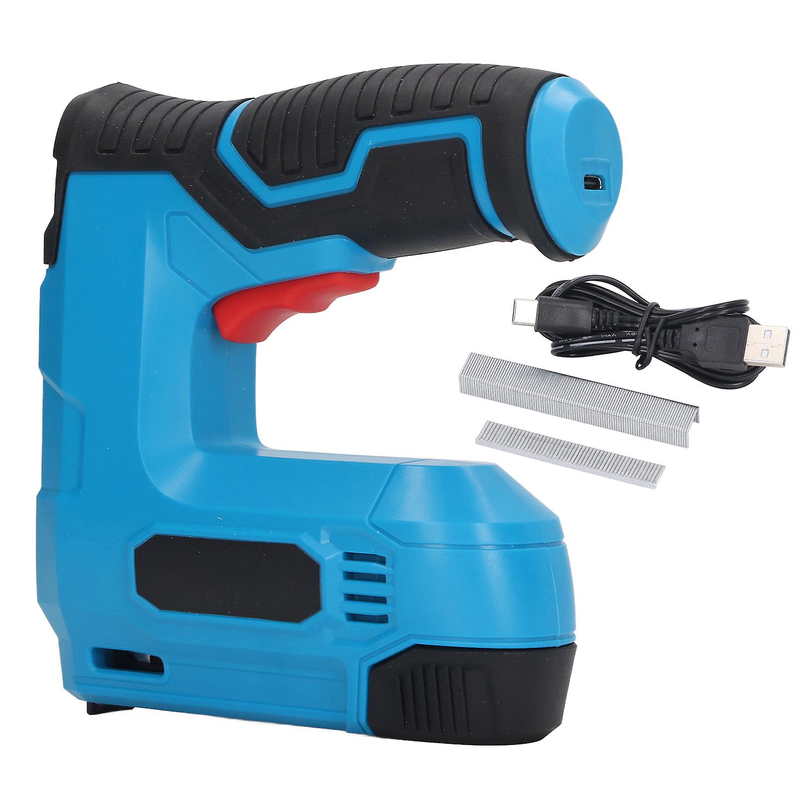 Uadme Cordless Staple Gun Kit, οικιακή φορητή ηλεκτρική μπαταρία λιθίου που τροφοδοτείται για ξύλο