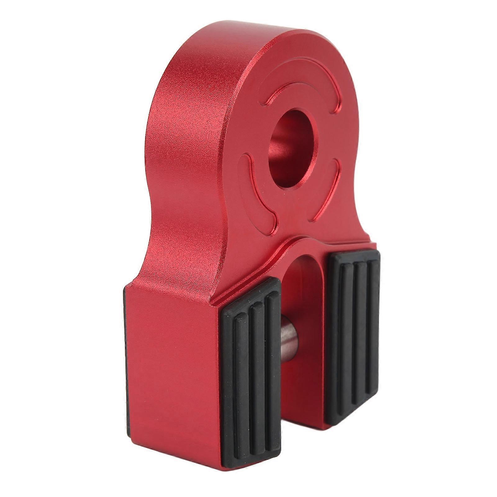 Winch Shackle Mount 30000Lbs Loading Iron Pin Rubber Guard Universal for ATV Pickup Soft Shackle D Ring Red