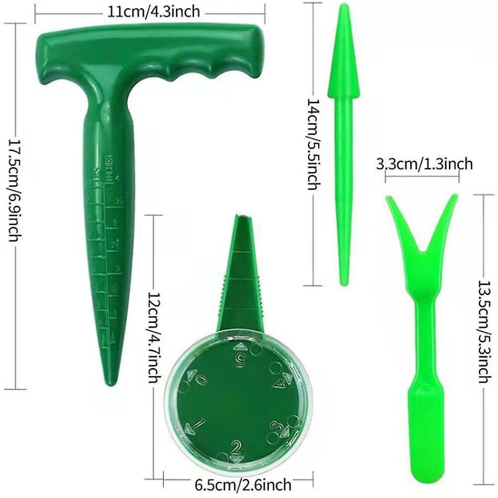 6 Pack Sowing Seed Dispenser Set, Adjustable Garden Hand Planter Sowing Tool