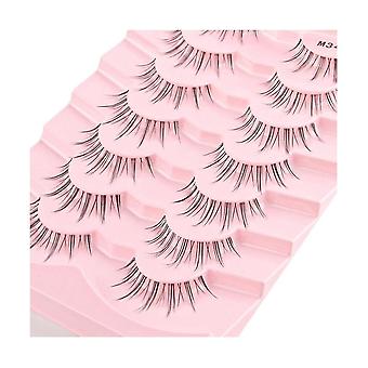 Halbe Wimpern 7 Paar künstliche Wimpern transparente Stiele natürliche lange Wimpern Wiederverwendbare falsche Wimpern 3d falsche Wimpern, 4