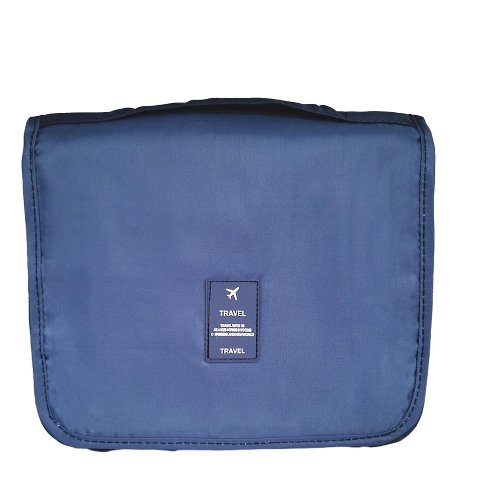 Portable Twill Cosmetic Bag Large Capacity Lightweight Toiletry Bag for Home Hotel Makeup