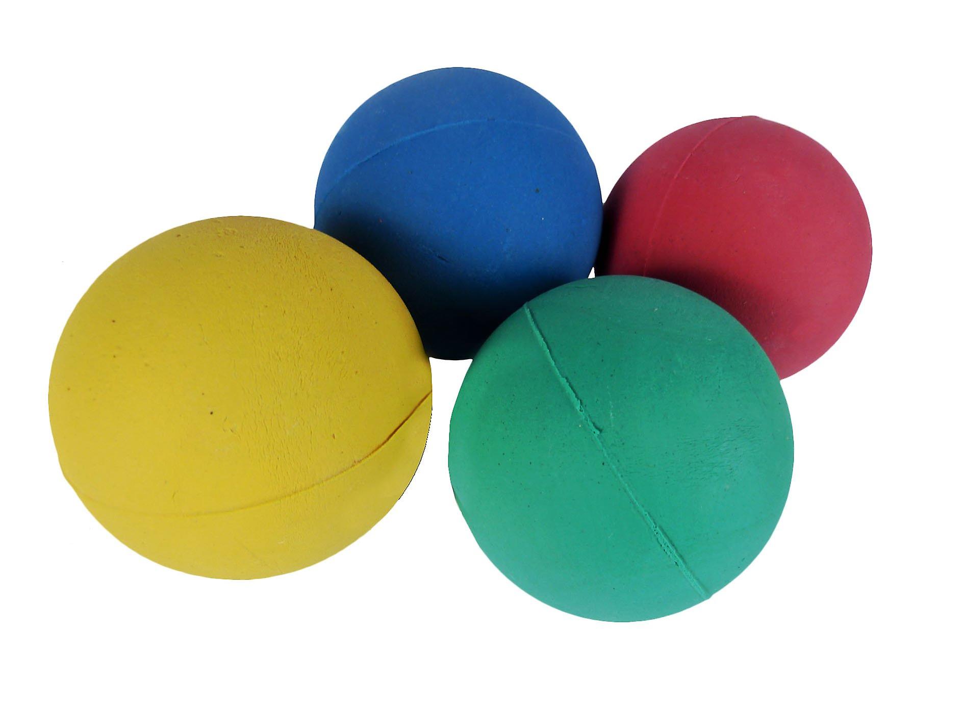 Hyfive Bright Dog Fetching Balls From Floating Bouncing Rubber For Training Mixed Colours Pack Of 4
