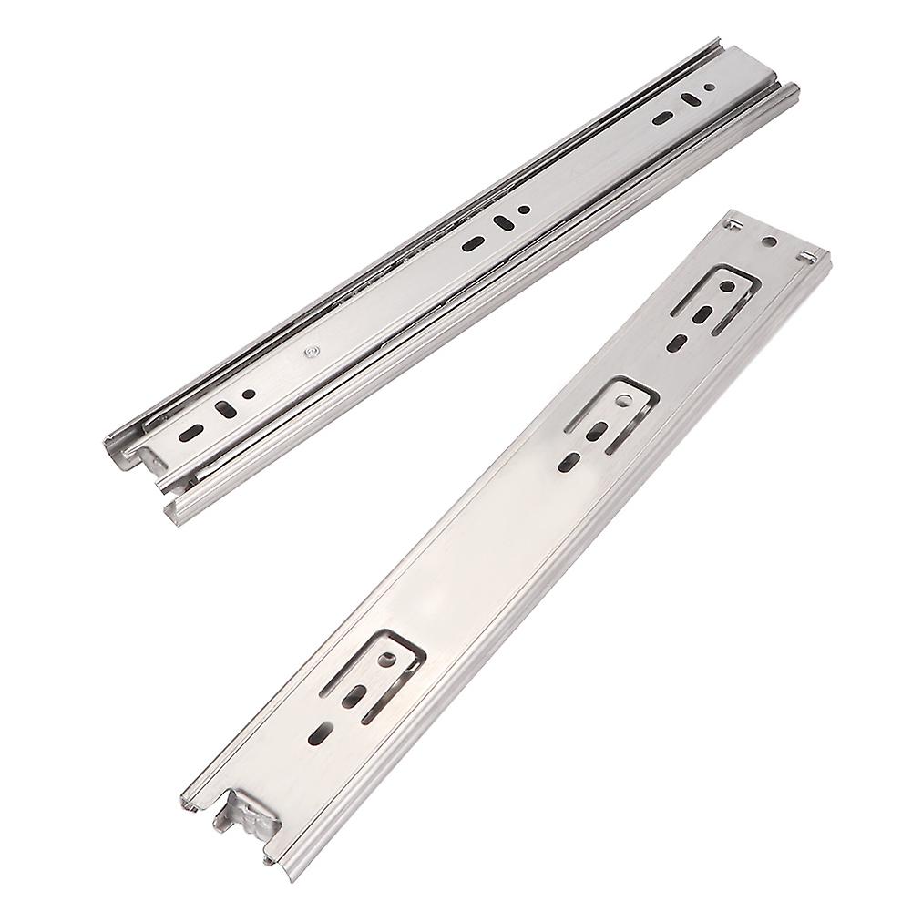 12"-18" Stainless Steel Drawer Slide Rail, 3-Section Silent Glide