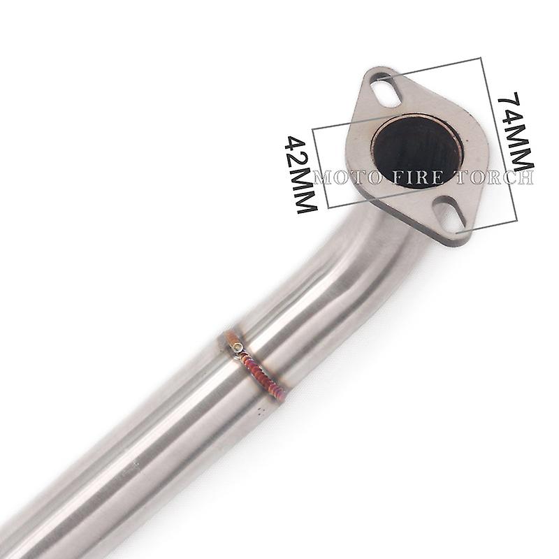 Motorrad Auspuff anlage modifizierter Schall dämpfer 51mm Front Link Pipe Slip On für Yamaha YZF R15 V3 R125 YZF-R15 2017 2018 2019