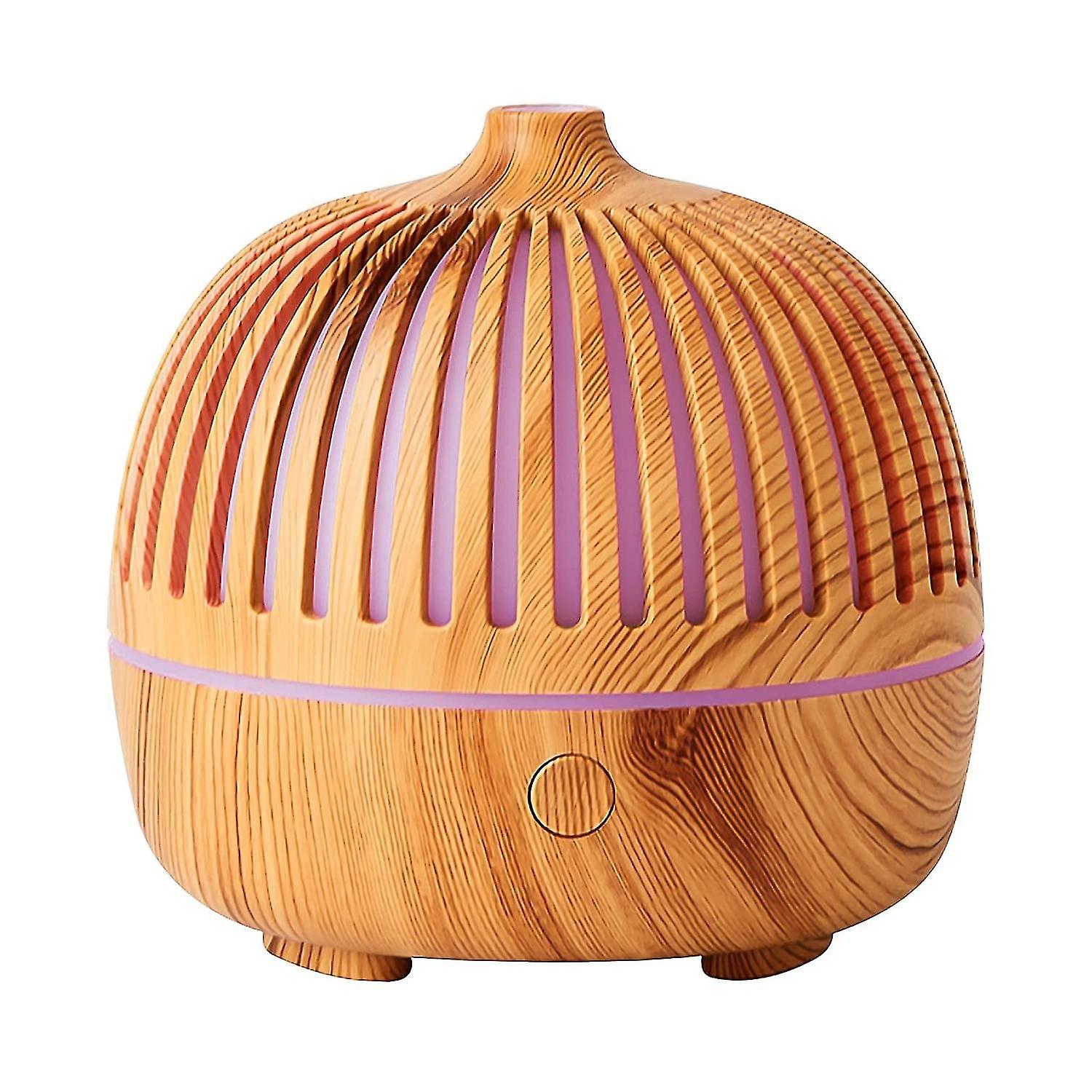 Essential Oil Diffuser, 180ml Wood Grain Aromatherapy Diffuser, Small Oil Diffuser with USB 7 LED Li