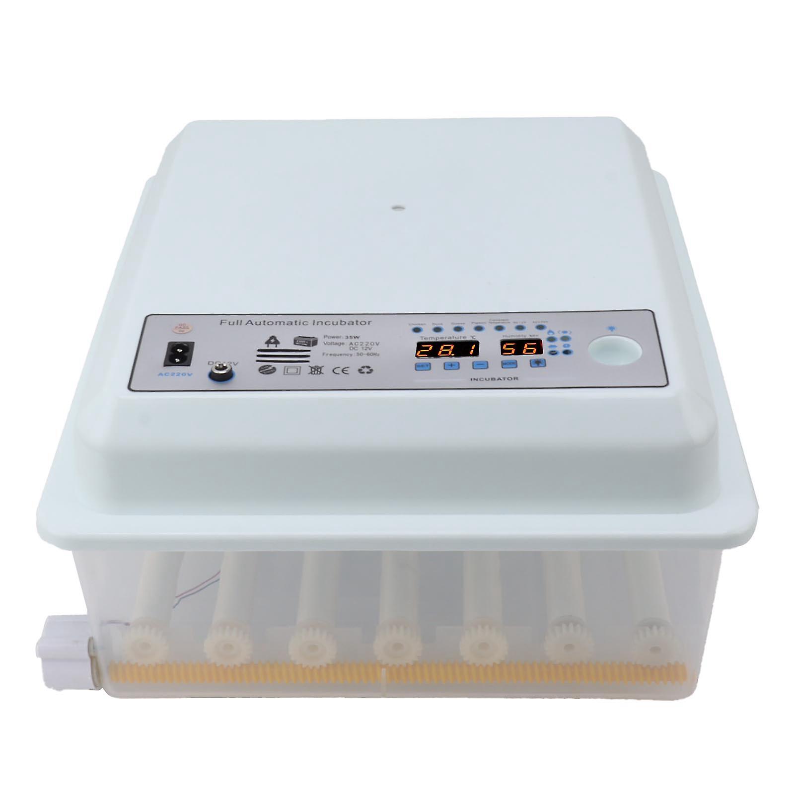 36 Eggs Incubators White Dual Power System Intelligent Constant Temperature Egg Incubator for Hatching EU Plug 250V