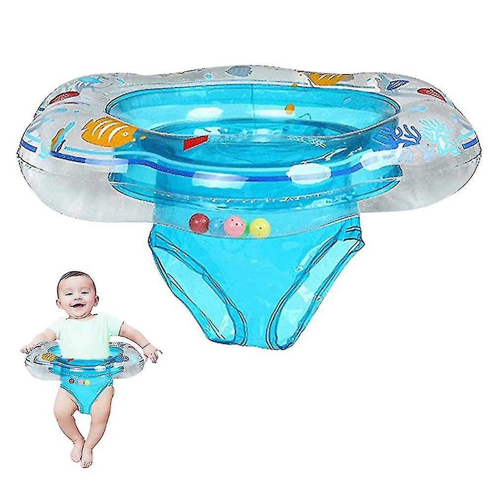 Baby Swim Safe Seat Learn To Swim Round Inflatable,blue, 0-3 Years Old