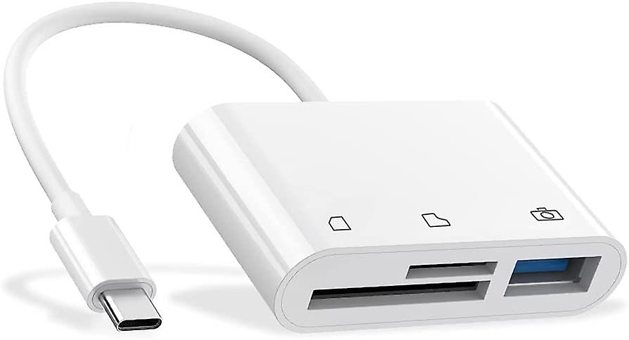 memory card reader, compatible with iPad Pro, MacBook Pro/Air,3-in-1 USB camera reader