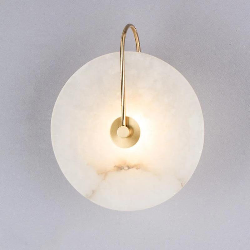 Simple LED Wall Light Natural Spanish Marble Decoration
