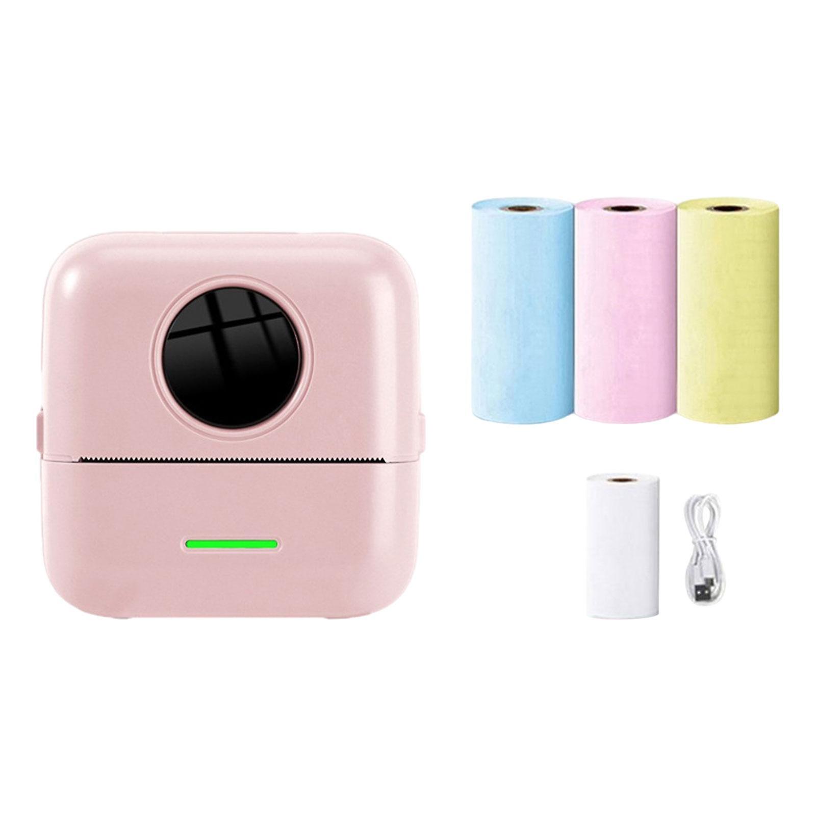 Portable Thermal Printer Pocket Sticker Printer for Journal Study Notes Memo White
