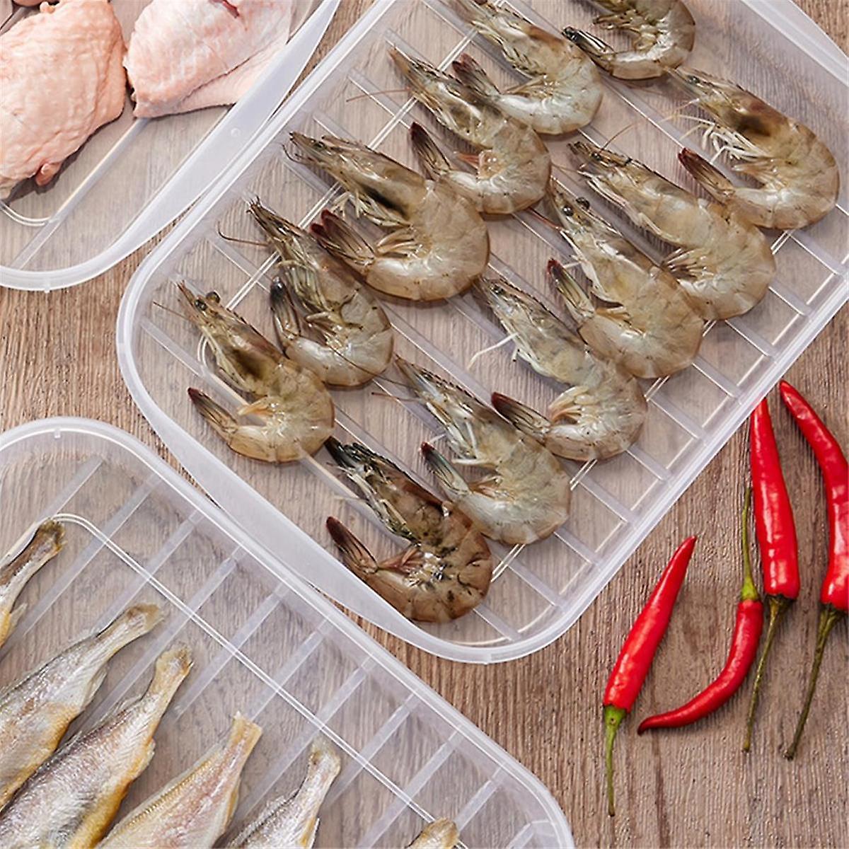 6 Pieces Bacon Keeper,Meat Saver Container with Lids,Airtight Cold Cuts Cheese Container Refrigerator Storage Box