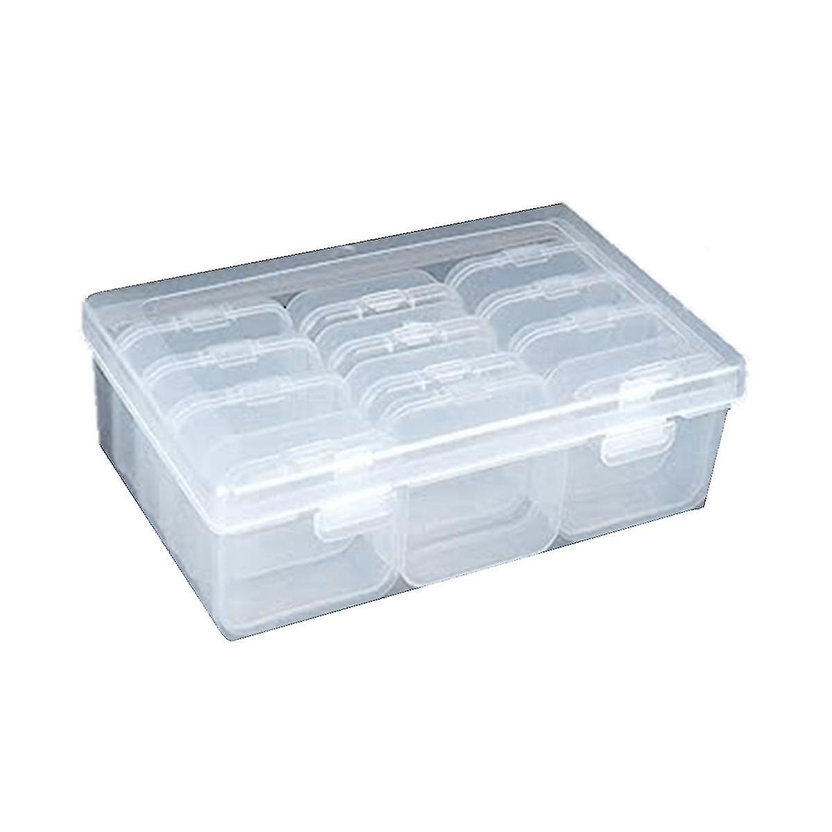 2 Pack Bead Organizers Box Clear Mini Plastic Bead Storage Containers Transparent Storage Box With