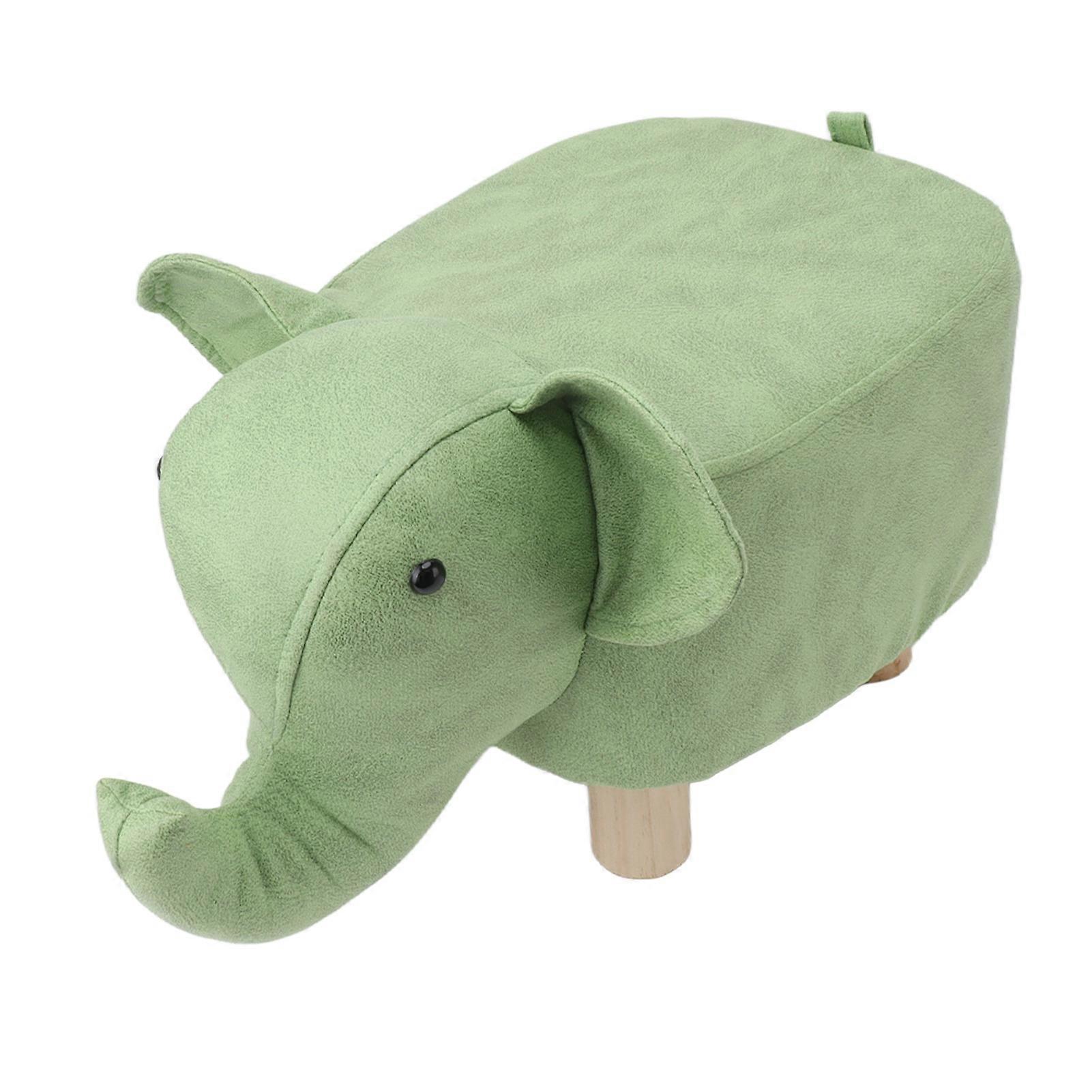 Repose-pieds pour animaux en forme d’éléphant antidérapant Silencieux Confortable Stable Multi Purpose Mignon Tabouret pour enfants Vert 