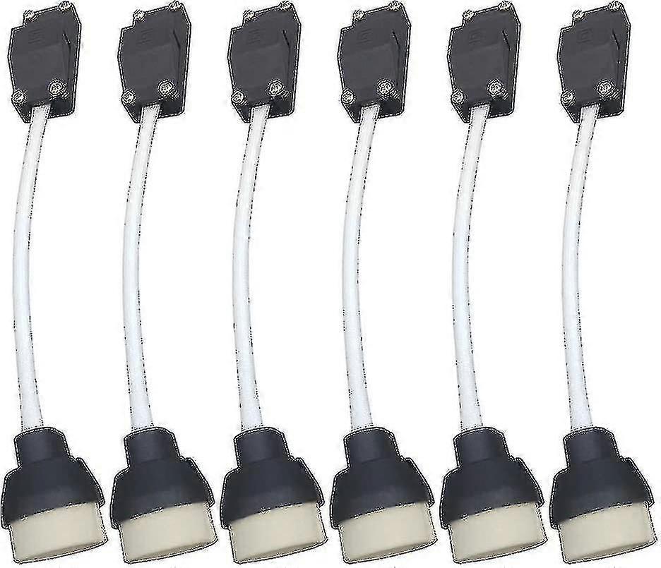 (6 Pack) Gu10 Lamp Holder Ceramic Base And Terminal Block/bridge With Cable And Insulation-HP