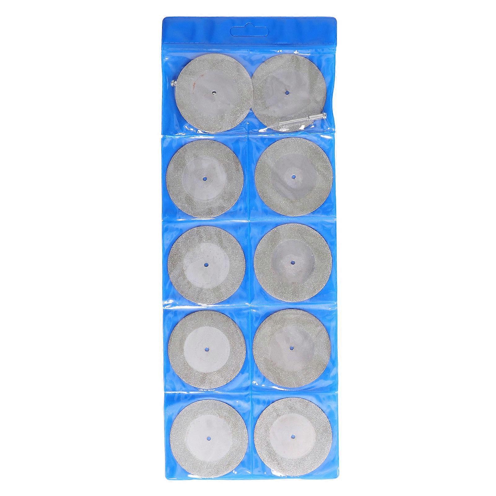 10PCS رقيقة الماس قطع القرص مع رود جولة طحن الصنفرة عجلة للحجر المعدني الخشب 60mm / 2.4in