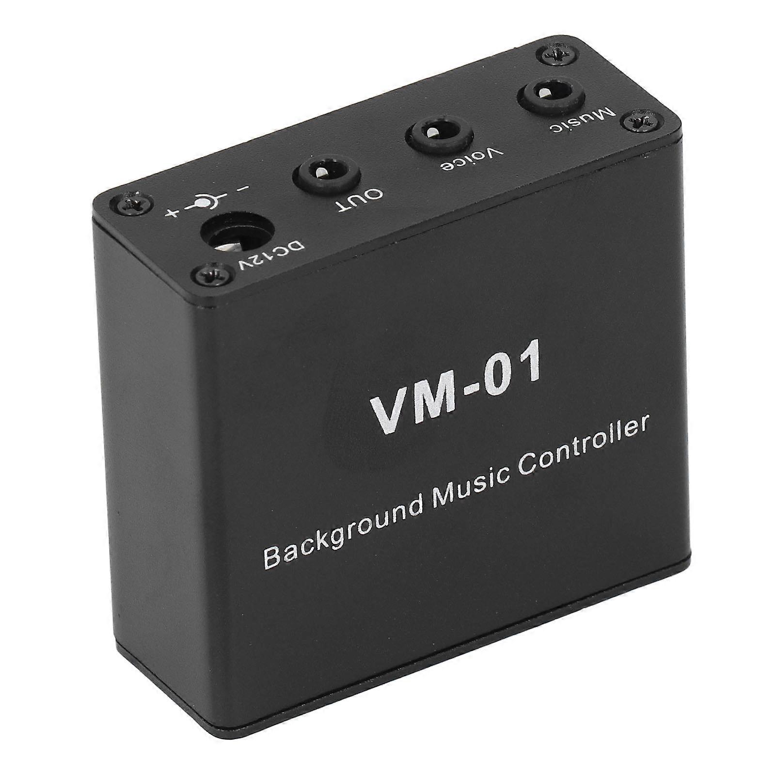 Background Music Controller Black Excellent Compatibility Miniature Size Music Switcher DC 12V