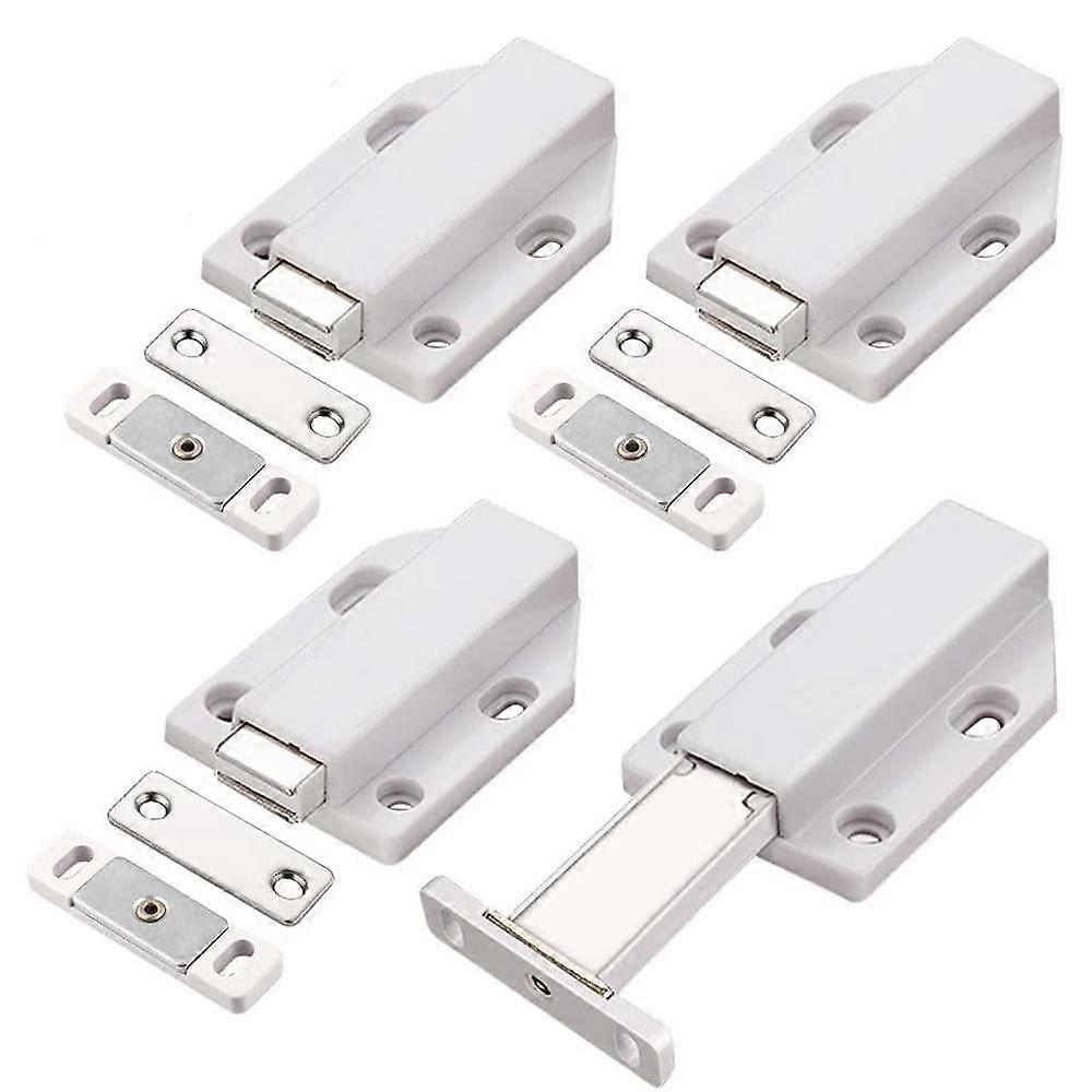 Push to Open Magnetic Catch Magnetic Latch Push to Open Cupboard Door Damper 4 Pieces Push Open for Cabinet Drawer System