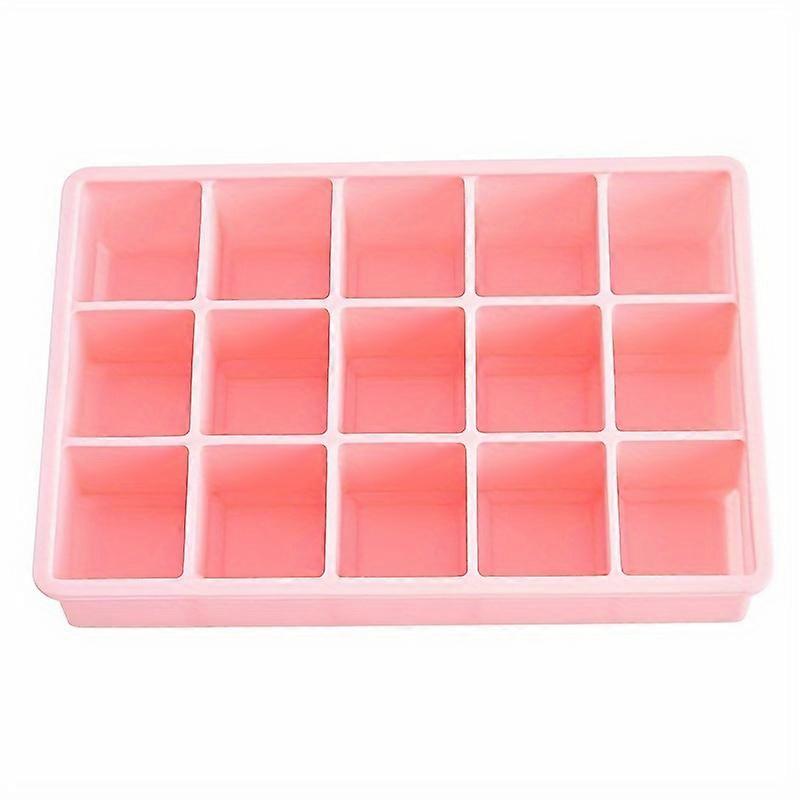 Food Grade Silicone Ice Tray Square Ice Cube Mold 15 Grids 24 Grids With Lid Easy To Release Ice Tray Ice Maker