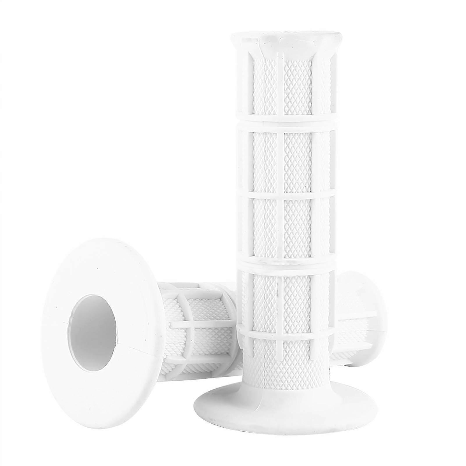 1 زوج من مقود 22/25 مم 7/8 "مقود دراجة نارية سيليكون عالمي مقابض يدوية أبيض جديد