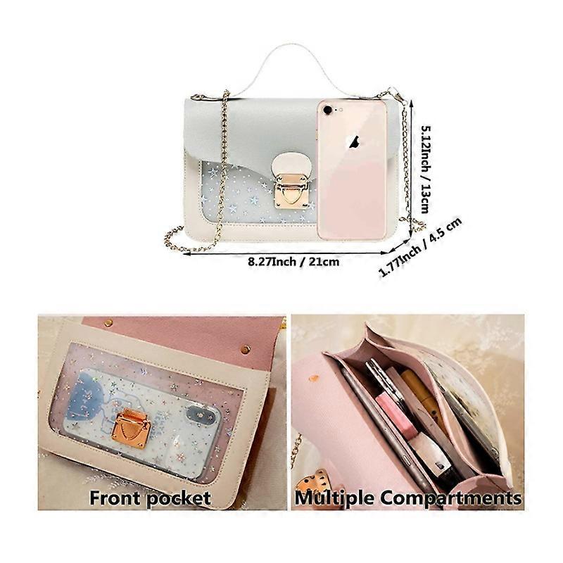 Borsa A Tracolla Con Motivo A Stelle - Velluto A Coste, Grande Capacità, Regolabile - Colori: Nero, Rosa, Verde, Bianco