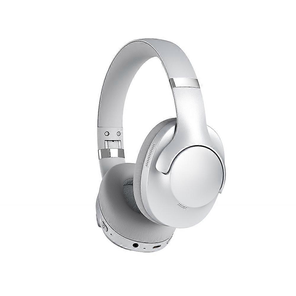 Silver Wireless Gaming Headset for PC PlayStation 4 5, 2.4G Wireless Bluetooth Gamer Headphones for Laptop Computer