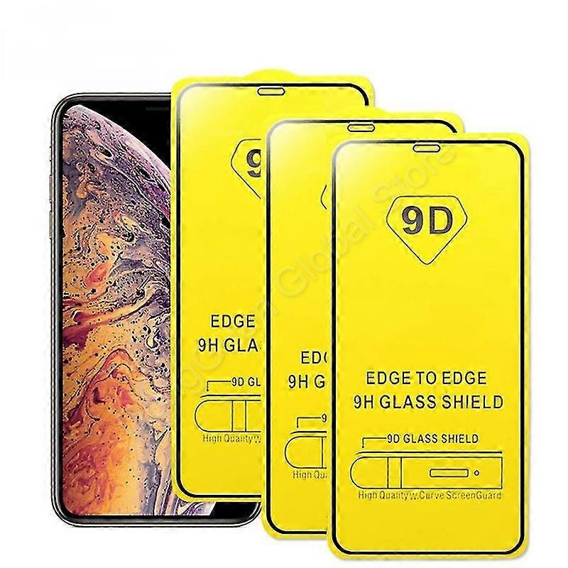 3pcs Tempered Glass For Iphone 11 12 13 Pro Max 9d Screen Protector