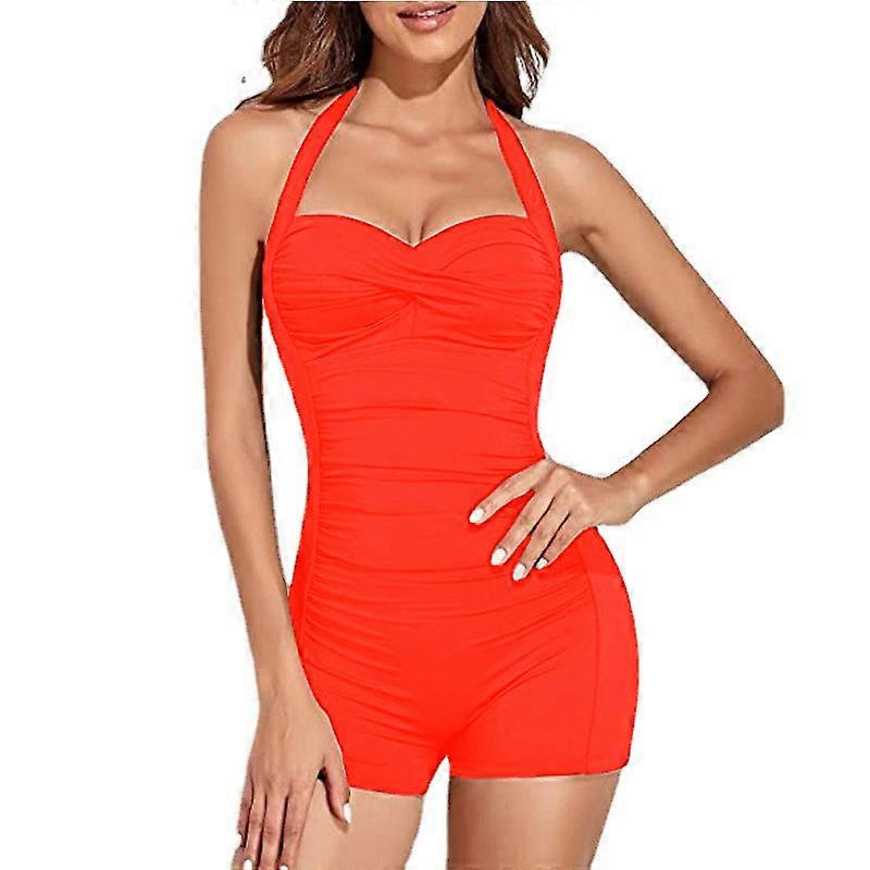 With Adjustable Spaghetti Straps One Piece Swimsuit Tummy Control