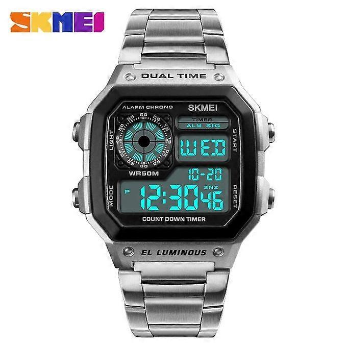 Men Watches  Watch Stainless Steel Digital Wristwatch