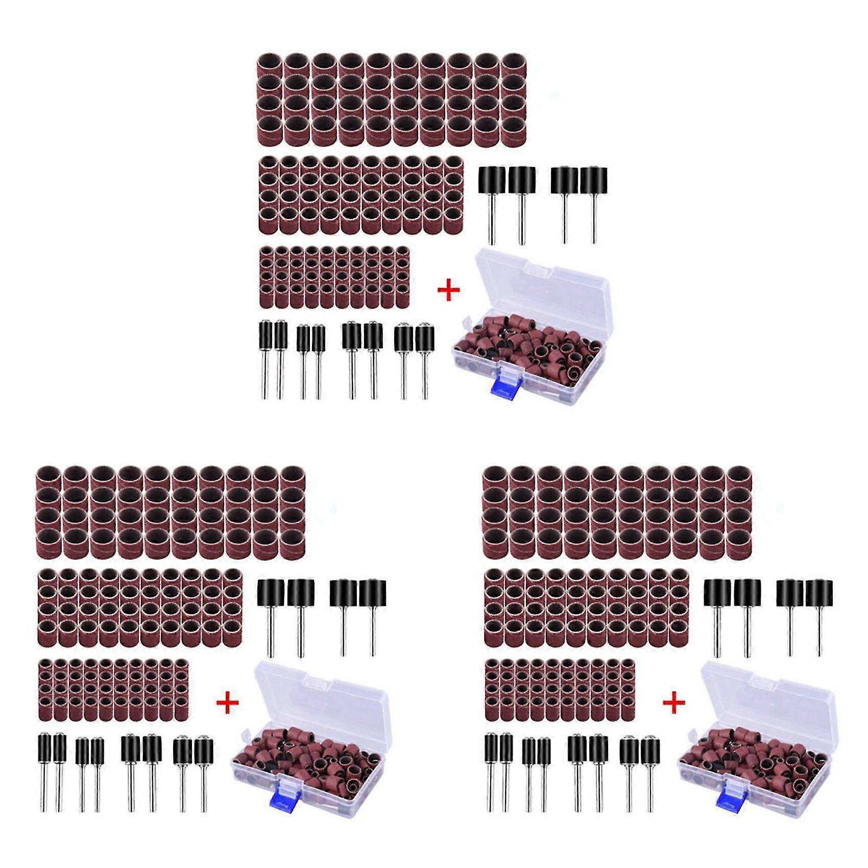 396ピースドラムサンダーセット、フリーボックス付き、120ピースネイルサンディングバンドスリーブと12個のPIEC