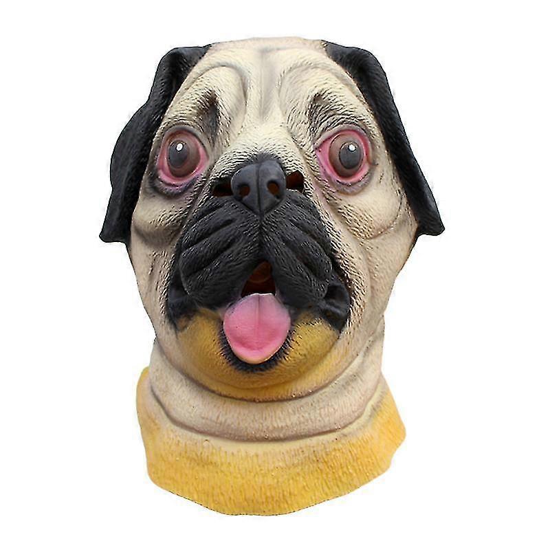 1X Dog Latex Head Mask Creepy Animal Halloween Costume Theater Creepy Party Toys