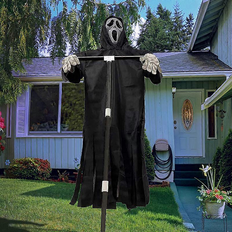 Geisterkürbis-Deko Für Halloween – Gruselige Vogelscheuche Mit Beweglichem Kopf Für Garten & Terrasse