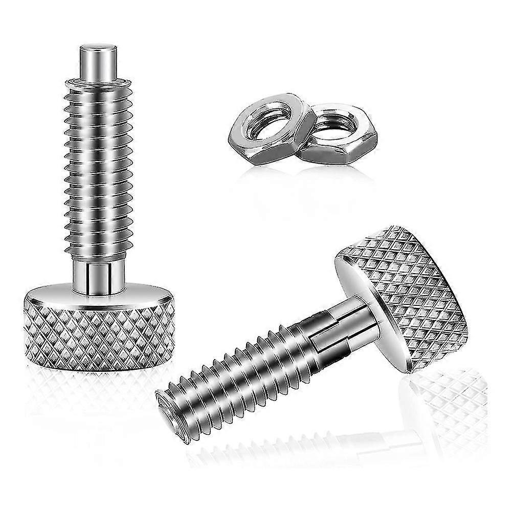 2 Pcs Hand Retractable Spring Plunger Stainless Steel Lock Out M6 Type Quick Release Pins For Rolling Toolbox Packout