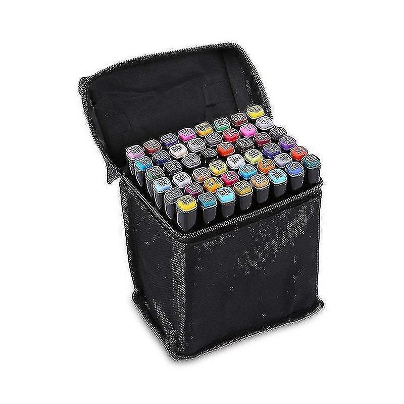 Zk-pack Of 40 - Felt Tip Pens With Case - Double Sided Multicolor Pens H