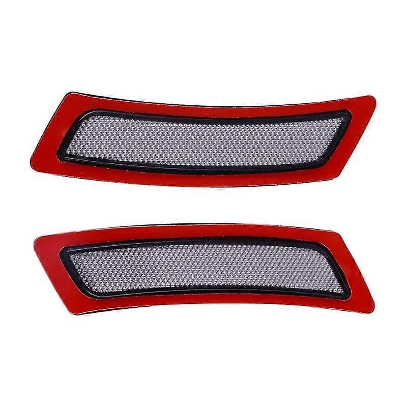 Smoked Lens Blue Side Marker Lights For 2010-2014 Ford Mustang | Front Bumper Assembly, 2-Piece Set, Plug & Play