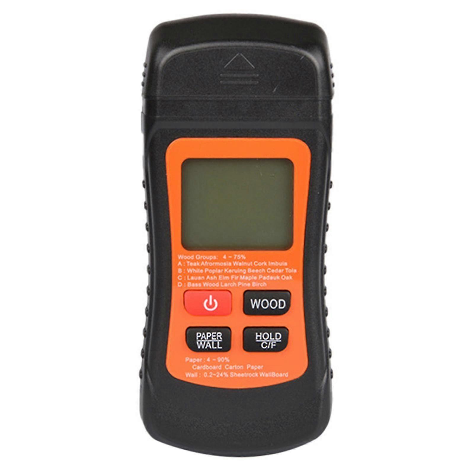 Två stift Digital TräFuktmätare Papper Fuktighetstestare Vägghygrometer Timber Damp Detector