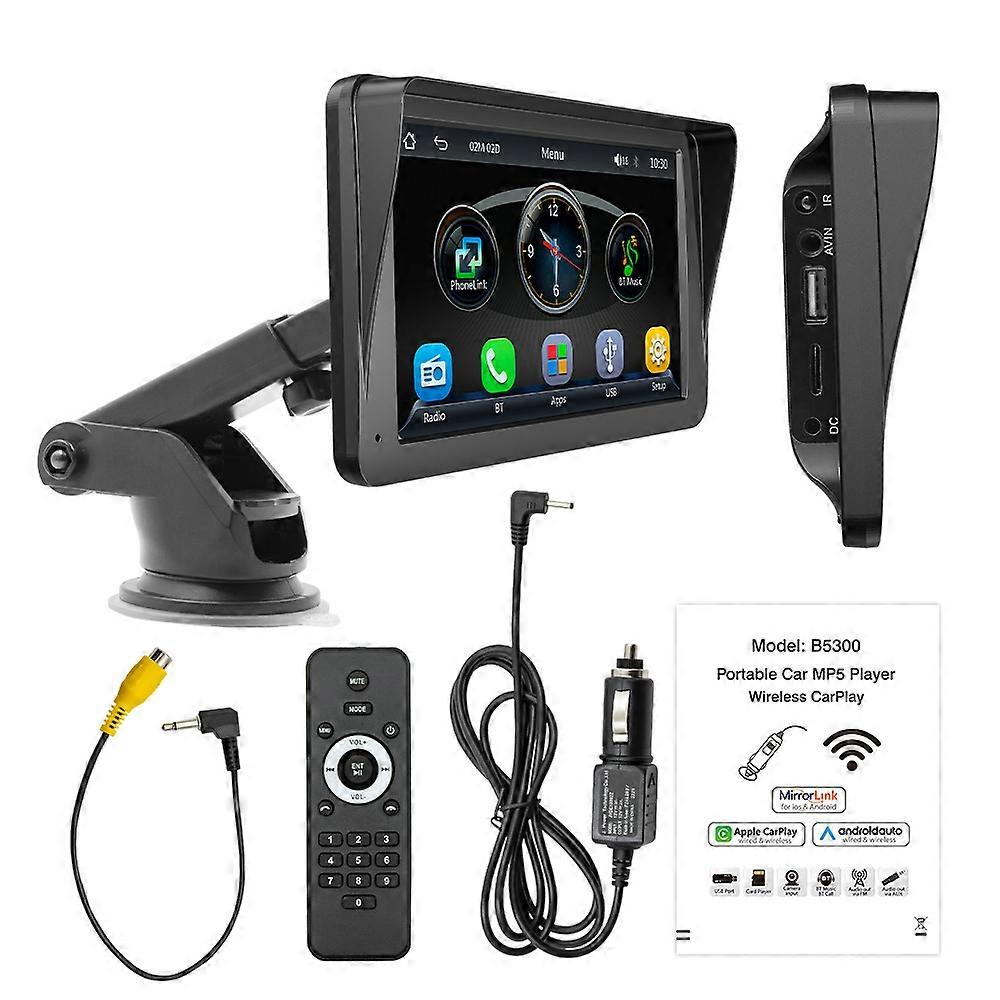 Portable Wireless Car MP5 Stereo Player 7 inch HD Carplay With Apple CarPlay and Android Auto