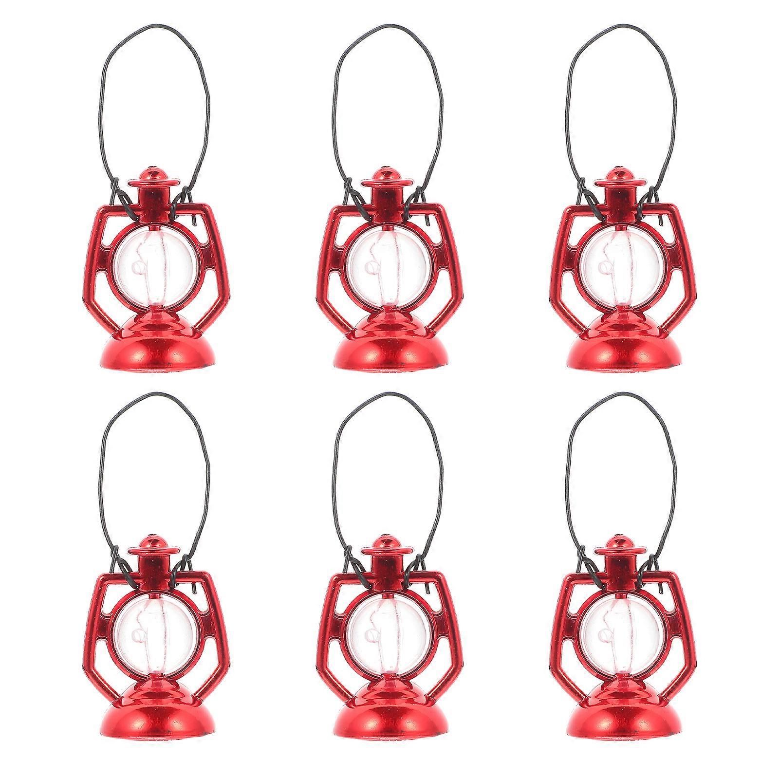 6 Stück Miniatur Lampe Dekore Mikro Landschaft Requisite Puppe Kerosin Lampe Miniatur Dekoration