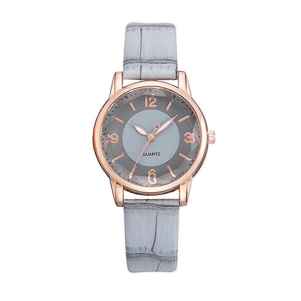 Small Dial Quartz Ladies Watch Two-color Dial Jelly Belt Diamond Glass Bamboo