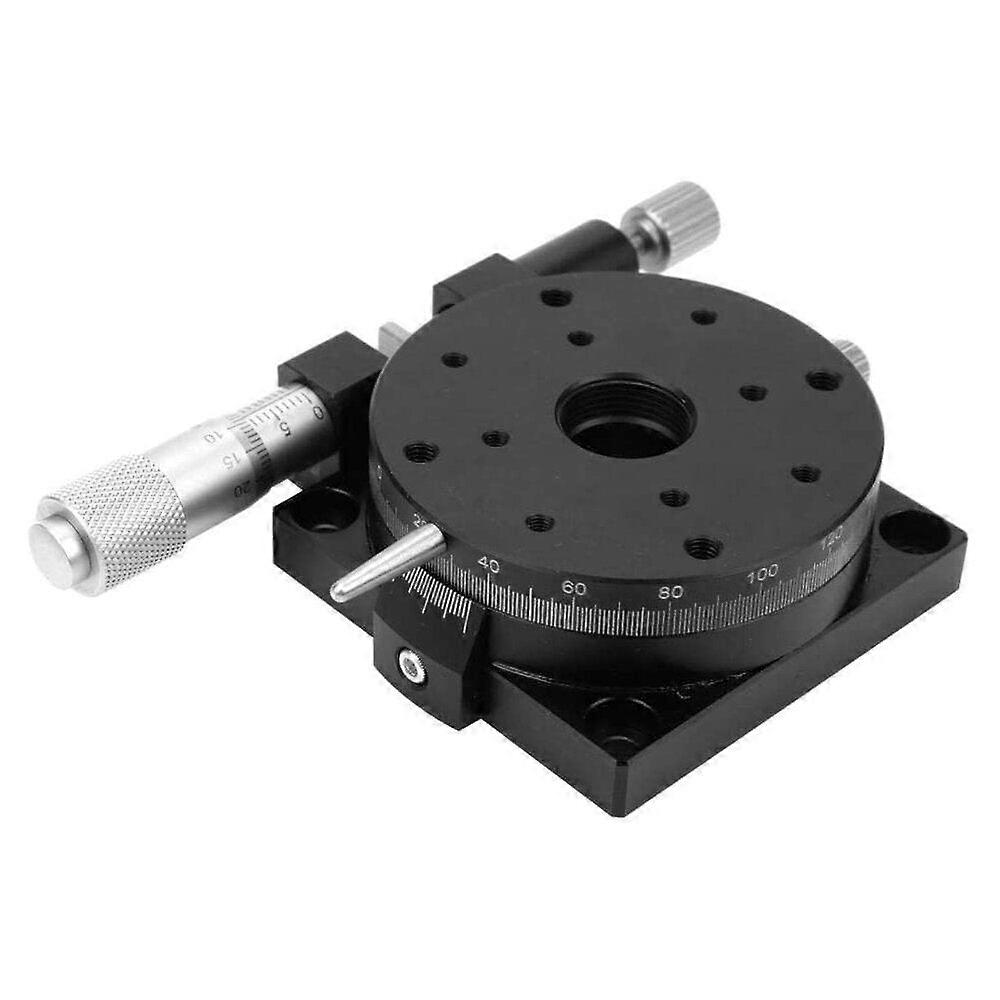 R Axis 60mm Sliding Table Micrometer Precision Adjust Angle Manual Platform Sliding Stage