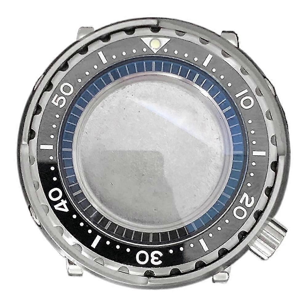 45mm Mineral Glass Stainless Steel Case For Nh35/nh36 Watch Mechanical Movement Modification Part W